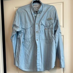 Columbia Sky Blue Outdoor Shirt